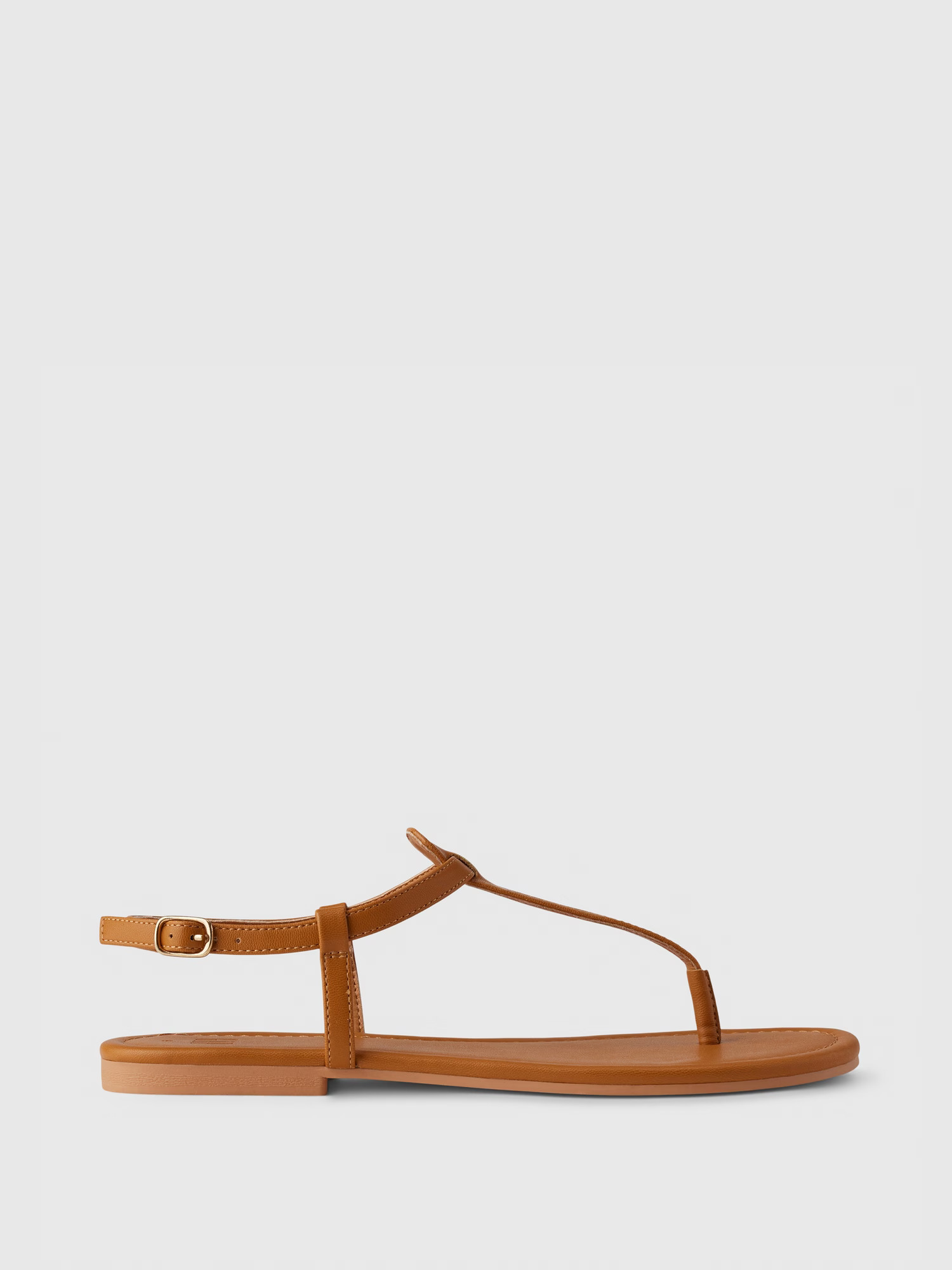 Vegan Leather T-Strap Sandals - Image 2